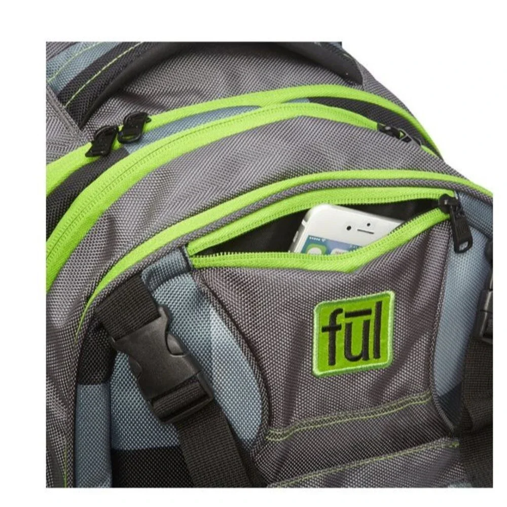 Ful Troubleshooter Laptop Backpack Fits up to 17-Inch Laptop 34L Green Gray